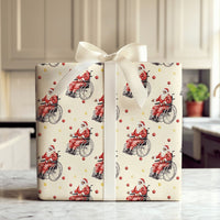 Wheelchair Santa Holiday Gift Wrap, Black Santa Wrapping Paper, Diverse Christmas Wrapping Paper, Inclusive Santa Claus Holiday Gift Wrap