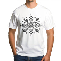 Minimalist Winter Holiday Graphic Tee, Snowflake Christmas T-Shirt, Adorable Festive Snowflake Shirt, Merry Christmas T-Shirt, Xmas Family Present