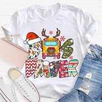 Santa Hat Snowflakes Bus Tee, Bus Driver Christmas T-Shirt, Humorous School Bus Driver Holiday Shirt, Winter Transportation Present