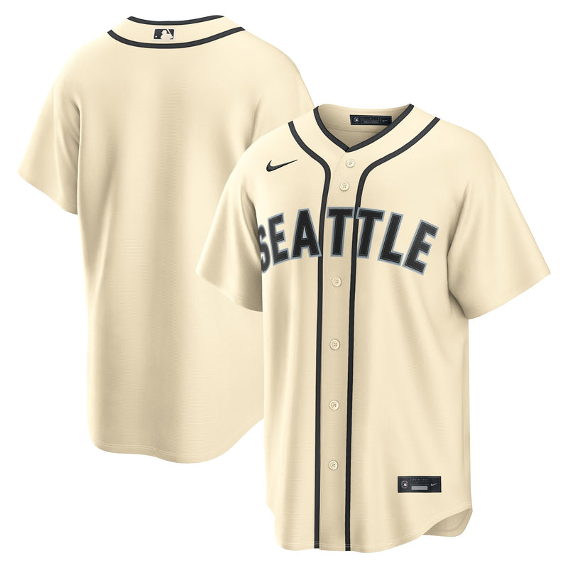 Seattle Mariners Cream Alternate Replica Jersey