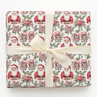 Santa Claus Trucker Gift Wrap, Semi Truck Christmas Wrapping Paper, Big Rig Holiday Wrapping Paper, Truck Driver Christmas Wrapping Paper