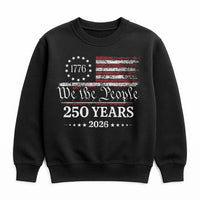 USA 250 Years Anniversary Sweatshirt | 1776–2026 We The People Patriotic Graphic | Premium Cotton Blend | Gift For History Buffs And Proud Americans