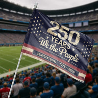 250 Years We the People House Flag | Semiquincentennial 1776-2026 Vintage American Stars Design | Double-Sided Weather-Resistant Outdoor Flag | Patriotic Gift for American History Fans