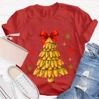 Red Bow Holiday Teacher Shirt, Pencil Christmas Tree T-Shirt, Adorable Winter Educator Graphic Tee, Back to School Xmas Party Present