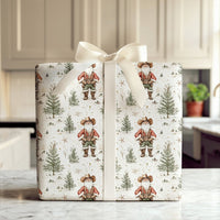 Rustic Western Santa Gift Wrap, Cowboy Santa Wrapping Paper, Country Christmas Wrapping Paper, Pine Tree Holiday Gift Wrap, Adorable Xmas Paper