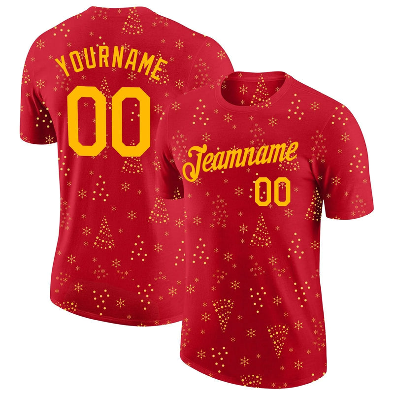 Personalized Holiday Name and Number Shirt, Custom Christmas Performance Jersey T-Shirt, Festive Athletic Jersey Tee, Sports Fan Xmas Present