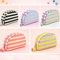 Striped Seashell Cosmetic Bag – Teacher Everyday Essentials Pouch