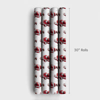 Golfer Santa Claus Gift Wrap, Golfing Santa Christmas Wrapping Paper, Sports Fan Holiday Wrapping Paper Roll, Humorous Xmas Gift Wrap