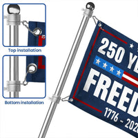 250 Years Of Freedom 1776-2026 House Flag | Double-Sided Patriotic Design | Weather-Resistant Polyester | 4th Of July Commemorative Gift