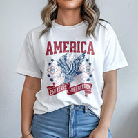 America 250 Years T-Shirt | Patriotic Eagle Graphic 1776-2026 | Soft 100% Cotton Premium Tee | Independence Day Celebration Gift for Patriots