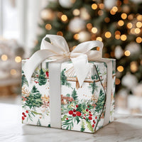 Cityscape Christmas Gift Wrap, Columbus Ohio Skyline Wrapping Paper, Main Street Bridge Present Wrap, Local Ohio Festive Wrapping Paper