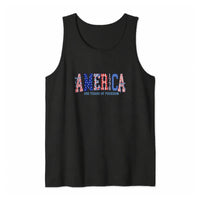 America 250 Years Tank Top | Patriotic Stars & Stripes Letter Art | Soft Breathable Unisex Fit | 4th of July Gift for Patriots