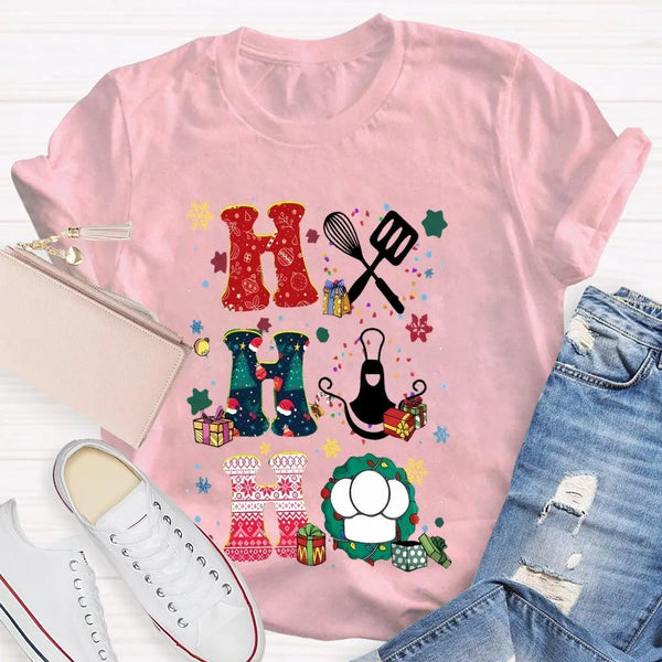Lunch Lady Snowflake Holiday T-Shirt, School Lunch Lady Christmas Shirt, Cafeteria Staff Xmas Tee, Adorable Lunch Lady Christ