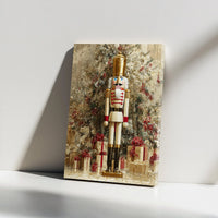 Christmas Soldier Canvas Print, Vintage Nutcracker Canvas Wall Art, Holiday Nutcracker Canvas Decor, Winter Festive Home Wall Art Canvas