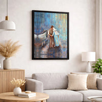 Religious Christmas Canvas Print, Joseph and Mary Journey to Bethlehem Canvas, Christian Nativity Canvas Art, Holy Family Canvas Wall Decor
