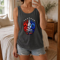 Patriotic Jet Flag Tank Top | 250 Years Freedom 1776-2026 Anniversary Graphic | Soft Breathable Unisex Sleeveless Top | Gift for Americana Fans