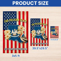Louisiana Garden Flag 250 Years of Freedom | Pelican State Double-Sided Flag | Premium Polyester Outdoor Decor | Patriotic State Pride Gift