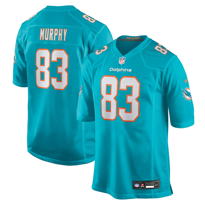 Miami Dolphins Caleb Murphy Aqua Team Game Jersey