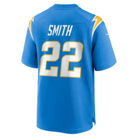 Los Angeles Chargers Genesis Smith Powder Blue Team Game Jersey