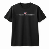 4th of July T-Shirt | 250 Years of Freedom American Flag Design | Premium 100% Cotton Unisex Tee | Gift for Patriotic Americans