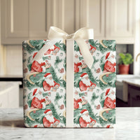 Casino Holiday Gift Wrap, Santa Poker Christmas Wrapping Paper, Humorous Gambling Dice Christmas Wrapping Paper, Game Night Present Gift Wrap