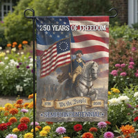 George Washington Garden Flag | 250 Years of Freedom Semiquincentennial Art | Double-Sided Weather-Resistant Polyester | Patriotic Gift for History Lovers