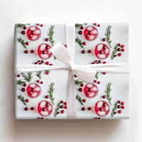 Rosemary Drink Christmas Gift Wrap, Cranberry Cocktail Wrapping Paper, Holiday Party Gift Wrap Paper, Festive Winter Beverage Present Wrap