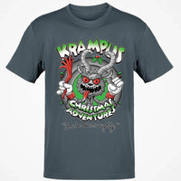 Humorous Dark Christmas Graphic Tee, Krampus Youve Been Naughty T-Shirt, Retro Creepy Holiday Monster Shirt, Horror Xmas Fan Present