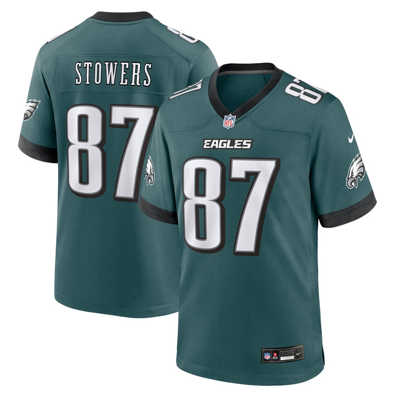 Philadelphia Eagles Eli Stowers Midnight Green Team Game Jersey