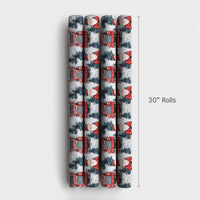 Big Rig Christmas Gift Wrap, Red Semi Truck Santa Wrapping Paper, Trucker Holiday Wrapping Paper, Winter Big Rig Festive Gift Wrap