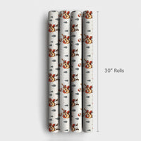 Musical Santa Claus Holiday Gift Wrap, Acoustic Guitar Santa Wrapping Paper, Musician Xmas Wrapping Paper, Festive Christmas Wrapping Paper