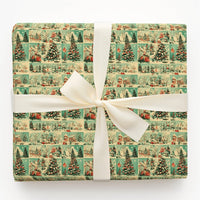 Retro Holiday Collage Gift Wrap, Vintage Christmas Wrapping Paper, Mid Century Wrapping Paper, Nostalgic Gift Wrap Roll
