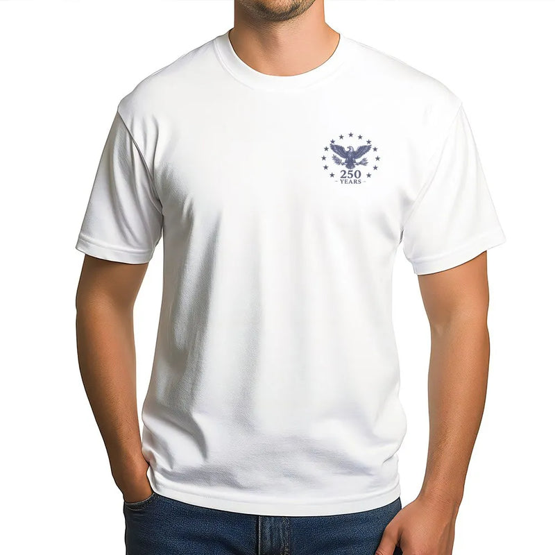 Eagle 250 Years T-Shirt | Patriotic American Eagle Anniversary Design | 100% Soft Breathable Cotton | Gift for History Enthusiasts