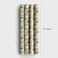 Dog Holiday Gift Wrap Paper, Golden Doodle Christmas Wrapping Paper, Adorable Puppy Wrapping Paper, Snowy Pine Tree Pet Gift Wrap Roll