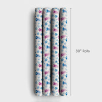Winter Ocean Christmas Wrapping Paper, Watercolor Jellyfish Snowflake Wrapping Paper, Coastal Holiday Wrapping Paper, Whimsical Gift Wrap