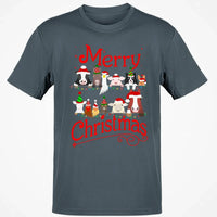 Merry Christmas Graphic Tee, Christmas Is Coming Farm Animals Shirt, Unisex Holiday Season T-Shirt, Adorable Animal Lover Christmas T-Shirt