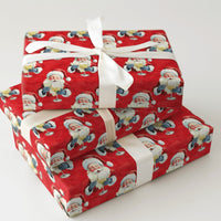 Humorous Red Christmas Gift Wrap, Santa Drinking White Wine Wrapping Paper, Jolly Santa Wine Lover Wrapping Paper, Holiday Party Gift Wrap Roll