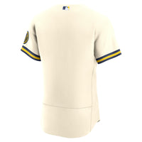 Milwaukee Brewers Cream Home Authentic Jersey