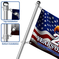 250 Years of Blessing Flag | Bald Eagle American Flag Design | UV-Resistant Polyester Grommet Flag | Independence Day Patriotic Home Decor