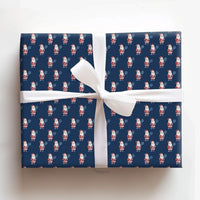 Navy Blue Christmas Gift Wrap, Tennis Santa Wrapping Paper, Tennis Player Santa Present Paper, Sporty Holiday Wrap, Tennis Coach Gift Wrap Roll