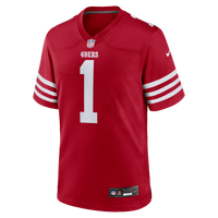 San Francisco 49ers Number 1 Dad Scarlet Game Jersey