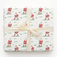 Watercolor Hockey Christmas Gift Wrap Roll, Hockey Santa Wrapping Paper, Sports Santa Present Paper, Winter Holiday Sports Gift Wrap Roll