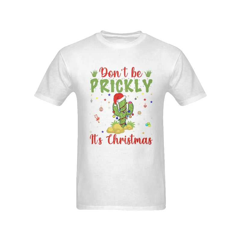 Humorous Holiday Plant T-Shirt, Dont Be Prickly Christmas Cactus Shirt, Adorable Xmas Cactus Graphic Tee, Festive Plant Lover Shirt, Holiday Present
