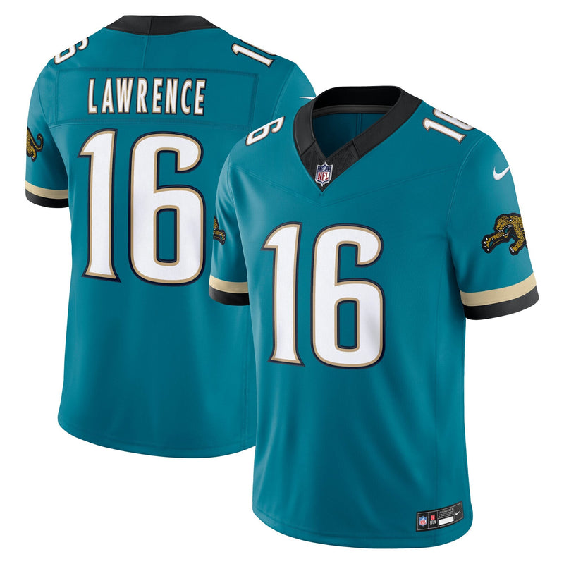 Jacksonville Jaguars Trevor Lawrence Teal Alternate Prowler Throwback Printed Limited Jersey