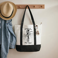 Unleash Your Inner Dancer Color-blocked Canvas Bag