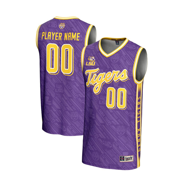 LSU Tigers GameDay Greats NIL Pick-A-Player Basketball Highlight Print Lightweight Jersey - Purple