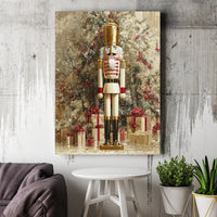 Christmas Soldier Canvas Print, Vintage Nutcracker Canvas Wall Art, Holiday Nutcracker Canvas Decor, Winter Festive Home Wall Art Canvas