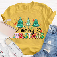 Festive Holiday Teacher Shirt, Christmas Tree Teacher T-Shirt, Retro Christmas Educator Tee, Adorable Teacher Xmas Shirt, Holiday Teacher Present