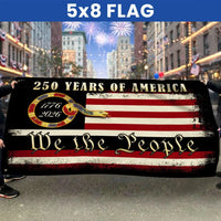 250 Years We The People Flag | 1776-2026 American Patriotic Grommet Flag | UV-Resistant Polyester | Veterans Day Memorial Day Gift
