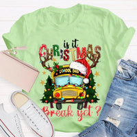 Humorous Bus Driver Holiday T-Shirt, School Bus Christmas Break Shirt, Christmas Vacation Graphic Tee, Bus Driver Appreciation Present